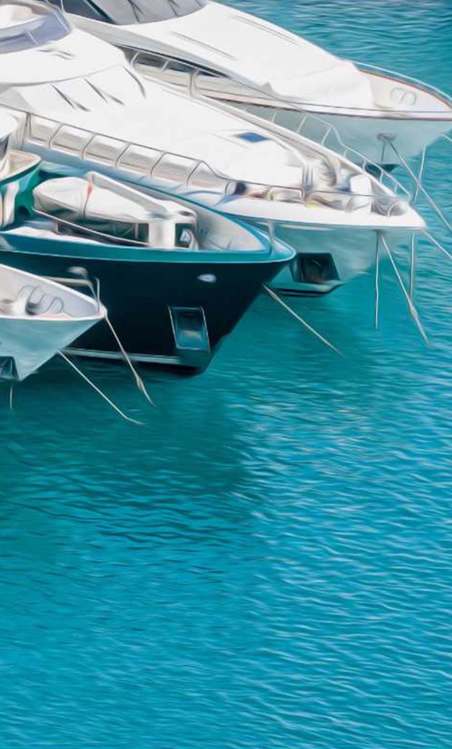 Boat being repaired at PW Marina service center