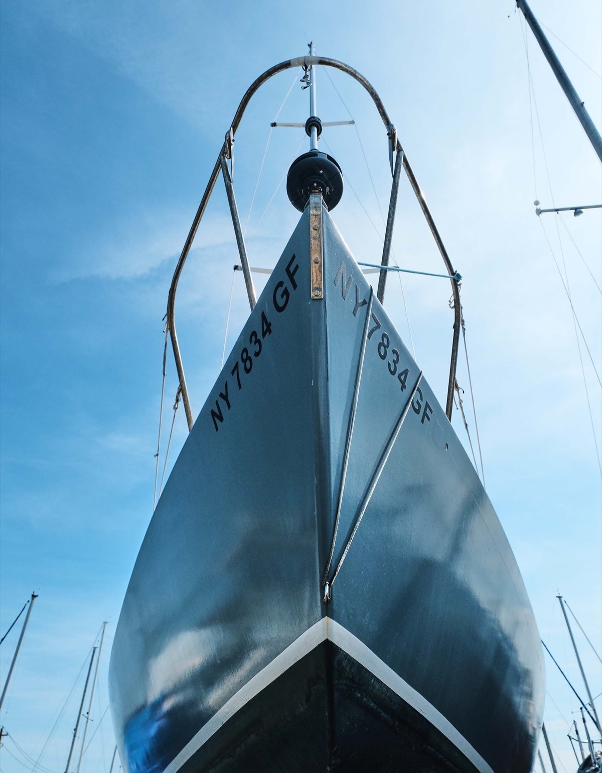 Fishing boat heading out from Port Washington Marina